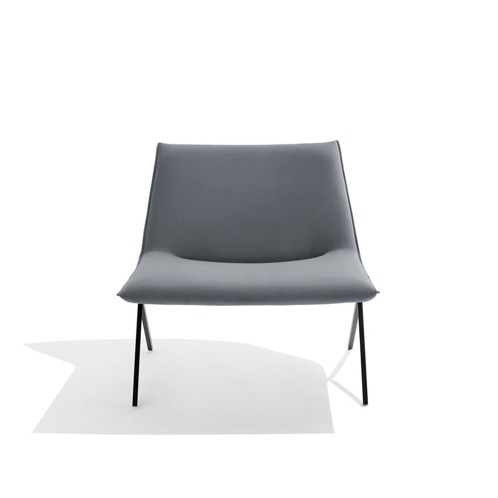 Modern grey designer chair on a white background (Dark Gray-Black)