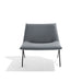 Modern grey designer chair on a white background (Dark Gray-Black)