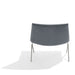 Modern grey chair with metal legs on white background (Dark Gray-Nickel)