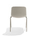Modern beige chair with metal legs on white background (Warm Gray)