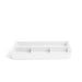 White desk organizer tray with compartments on white background (White)