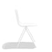 White modern designer chair on a white background. (White)