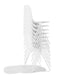 Stack of white modern chairs on white background (White)