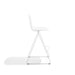 Modern white bar stool with metal legs on a white background (White)
