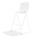 White modern bar stool on a white background. (White)