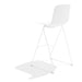 Modern white bar stool on a white background with shadow. (White)