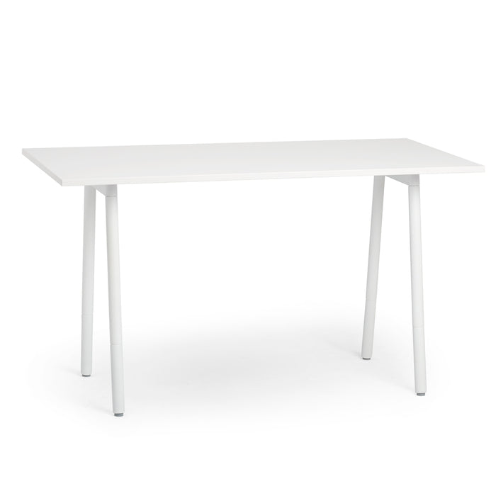 White modern minimalist design desk on a white background. (White-72&quot; x 30&quot;)