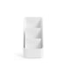 Modern white wall-mounted organizer with shelves on a white background. (White)