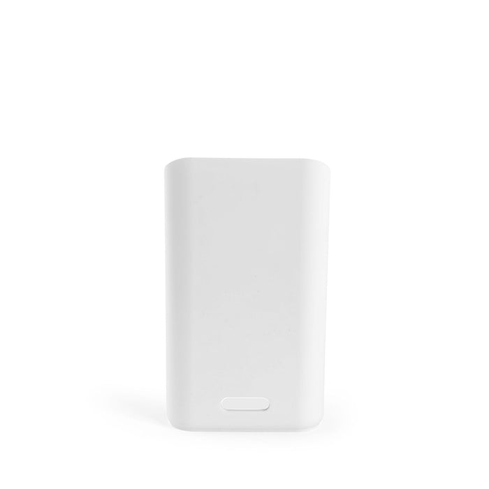 White portable power bank on a white background (White)