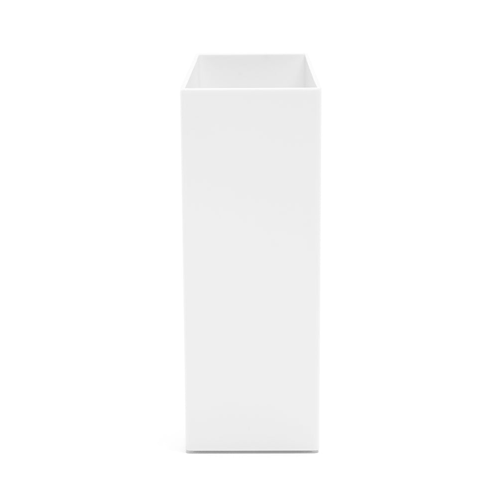 Blank white rectangular box packaging on a white background (White)