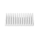 White tube rack with empty slots on a white background. (White)