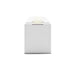 White minimalist modern toaster with single bread slot on white background. (White)