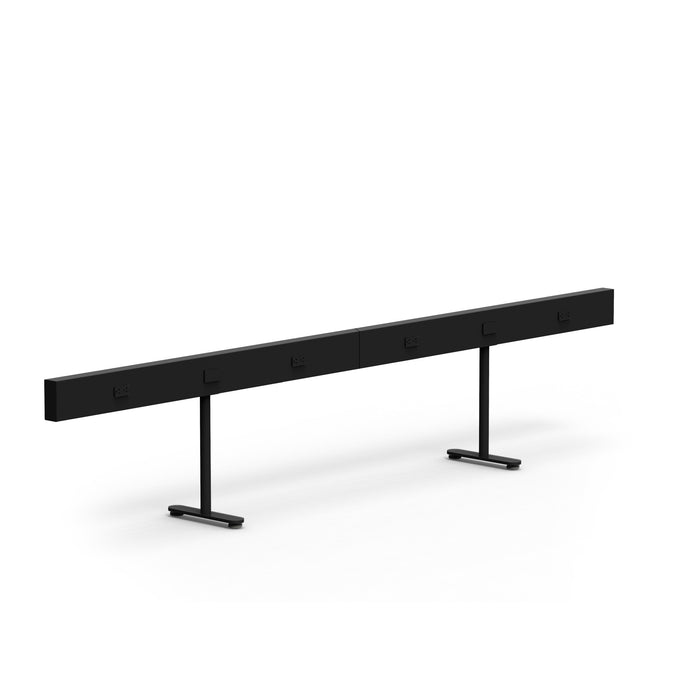 Modern black bench on white background (Black-120&quot;)