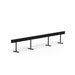 Black modern outdoor bench on a white background (Black-150&quot;)