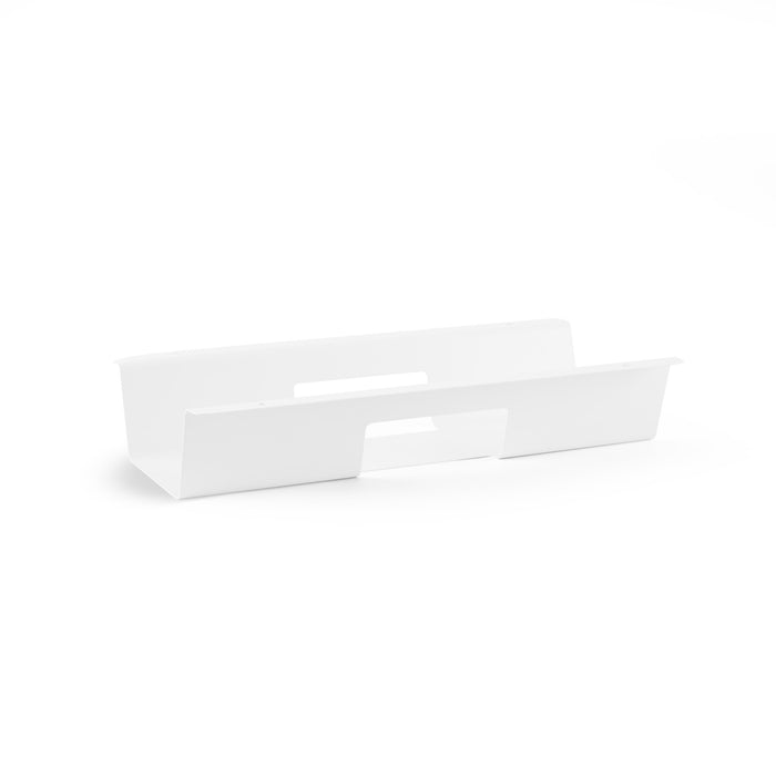 White cable management box on a white background (White)