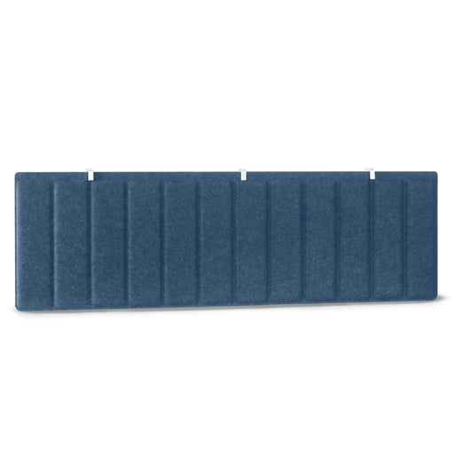 Blue acoustic panel with vertical ridges on white background (Dark Blue-57")