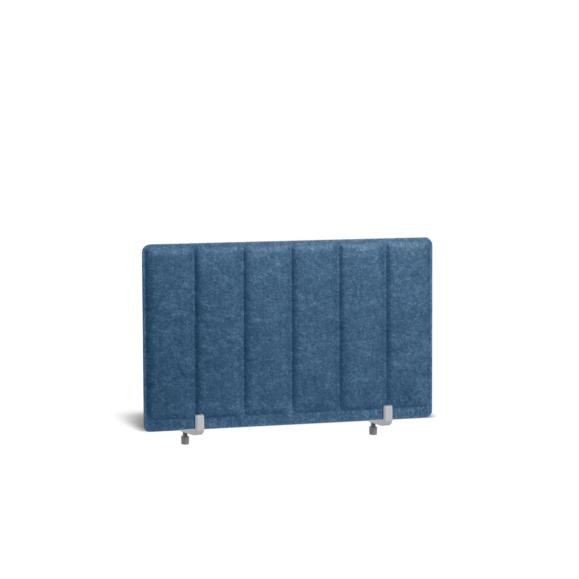 Blue upholstered headboard on white background (Dark Blue-28")