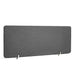 Grey office desk privacy panel with metal stands on white background (Dark Gray-45&quot;)