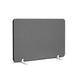 Gray desk privacy panel with white stands on a white background. (Dark Gray-27&quot;)