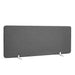 Gray office desk divider panel with white stands on a white background. (Dark Gray-45&quot;)