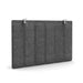 Gray office desk privacy panel with clamps on white background. (Dark Gray-28&quot;)