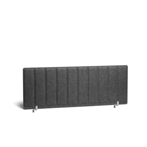 Gray upholstered headboard with vertical panel design isolated on white background (Dark Gray-47")
