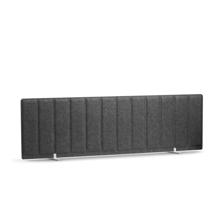 Gray acoustic panel with vertical ridges on white background. (Dark Gray-57&quot;)