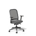 Ergonomic office chair with adjustable armrests and wheels on white background. (Dorset Charcoal-Charcoal)