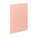 Blank peach-colored folder standing against a white background (Blush)