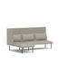 Modern light grey modular sofa on a white background. (Gray-Gray)