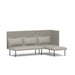 Modern L-shaped grey sofa on white background (Gray-Gray)