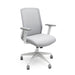 Modern white ergonomic office chair on a white background (White)