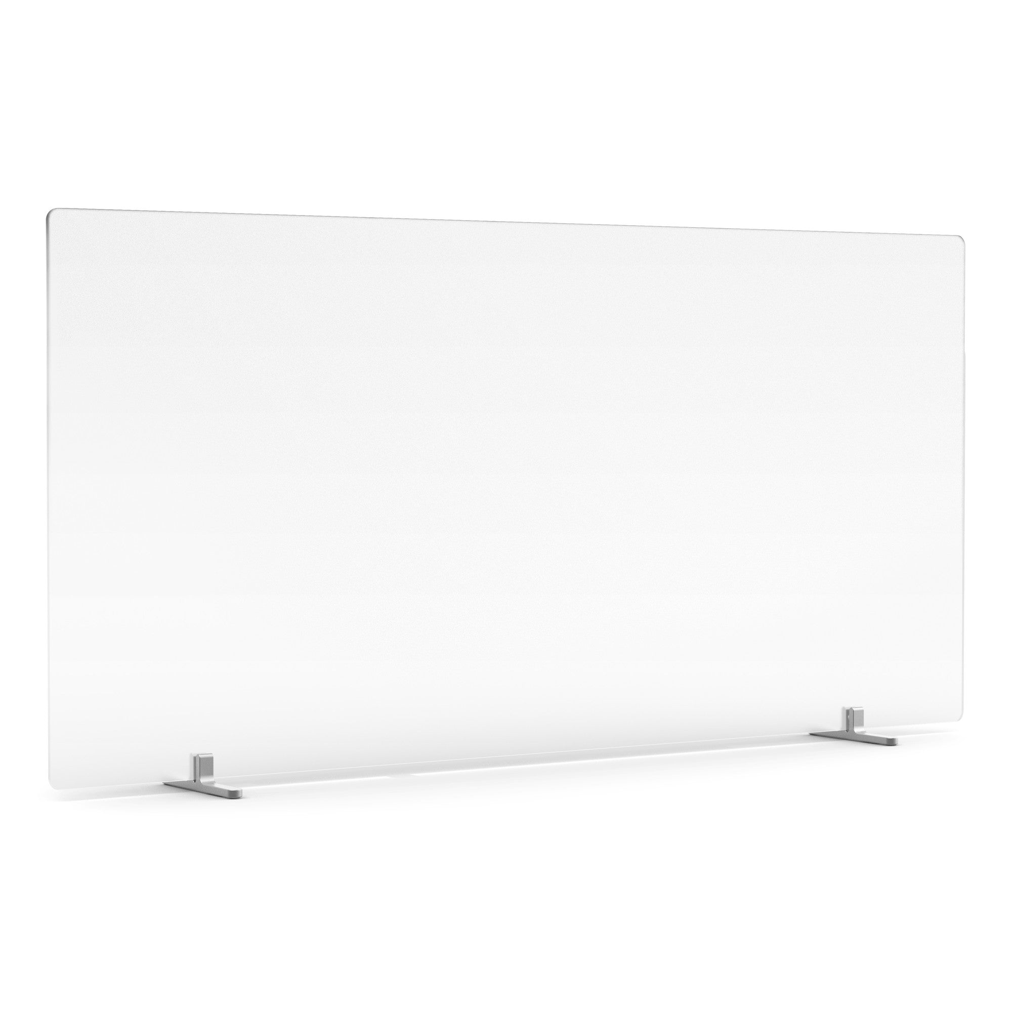 Whiteboard with metallic stands isolated on white background (45&quot;)