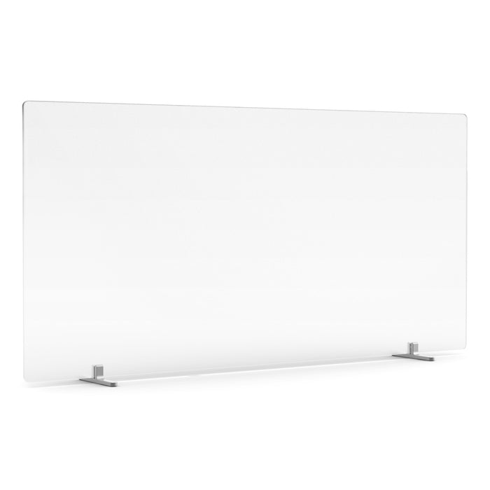 Whiteboard with metallic stands isolated on white background (45&quot;)