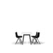 Modern black chairs with white table on a white background (Black)