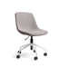 Modern grey office chair with white wheels on a white background. (Sand)
