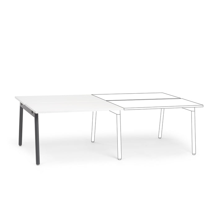 Modern white office desks on a clean background (White-47&quot;)