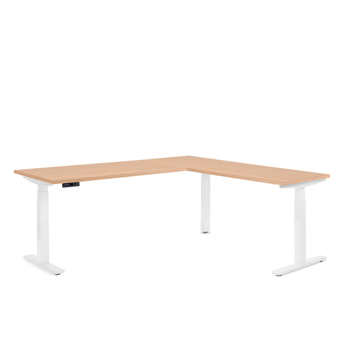 Series L Corner Desk with White Legs, Right Handed