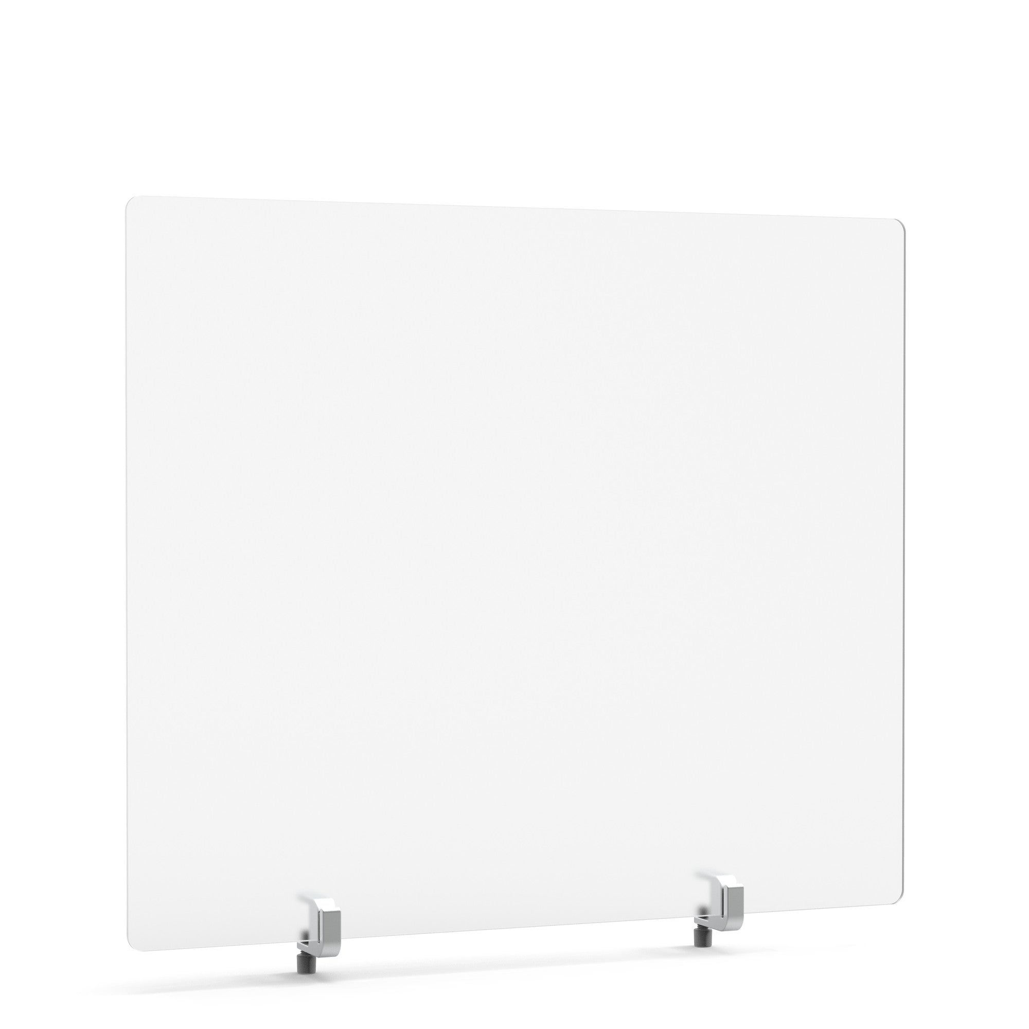 Blank whiteboard with stand isolated on white background (27")