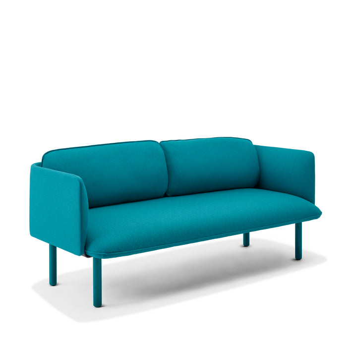 Modern teal sofa with sleek design on a white background (Teal)