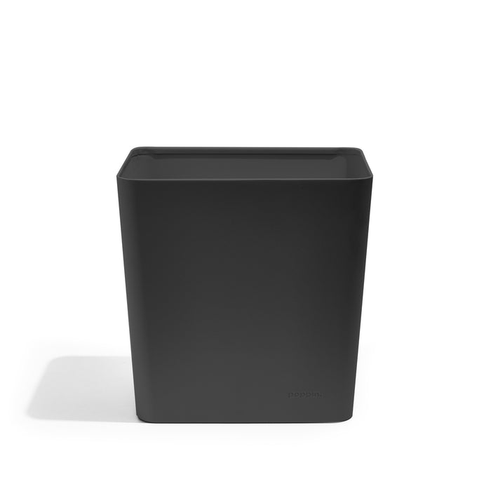 Black modern desk organizer on white background (Charcoal)
