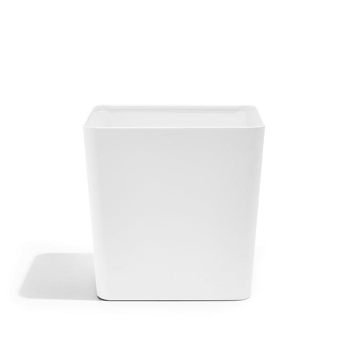 White modern desktop trash can with shadow on white background (White)