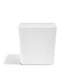 White modern desktop trash can with shadow on white background (White)