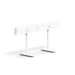 White modern standing desk with adjustable height on a white background. (White-50&quot;)
