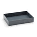 Black desk organizer tray on white background. (Dark Gray)