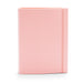 Pink notebook with elastic closure isolated on white background. (Blush)