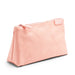 "Peach-colored Poppin cosmetic bag with zipper on white background." (Blush)