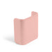 Silicone pocket wallet attachment for smartphone in pastel pink color on white background. (Blush)