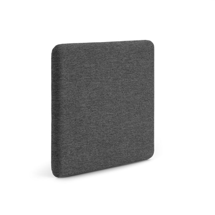 Gray fabric acoustic panel on a white background 