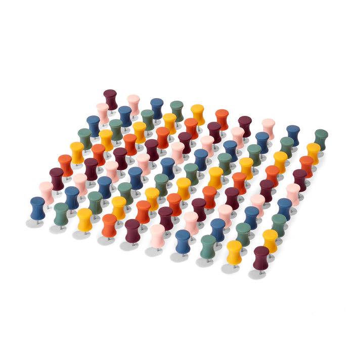 Assorted game pawns arranged in a diamond shape on a white background. (Assorted)